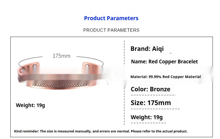 Simple And Stylish Purple Copper Bracelet For Women