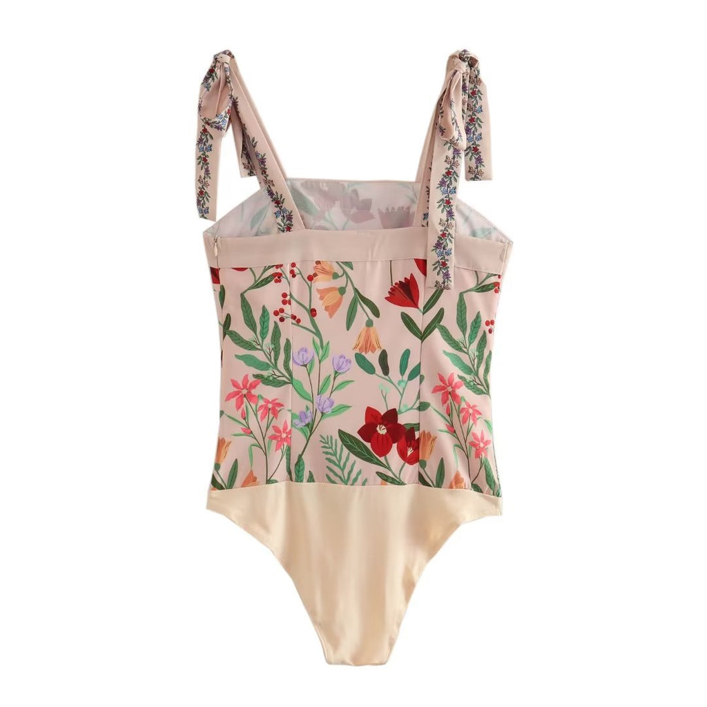 Womens Retro Printed Jumpsuit