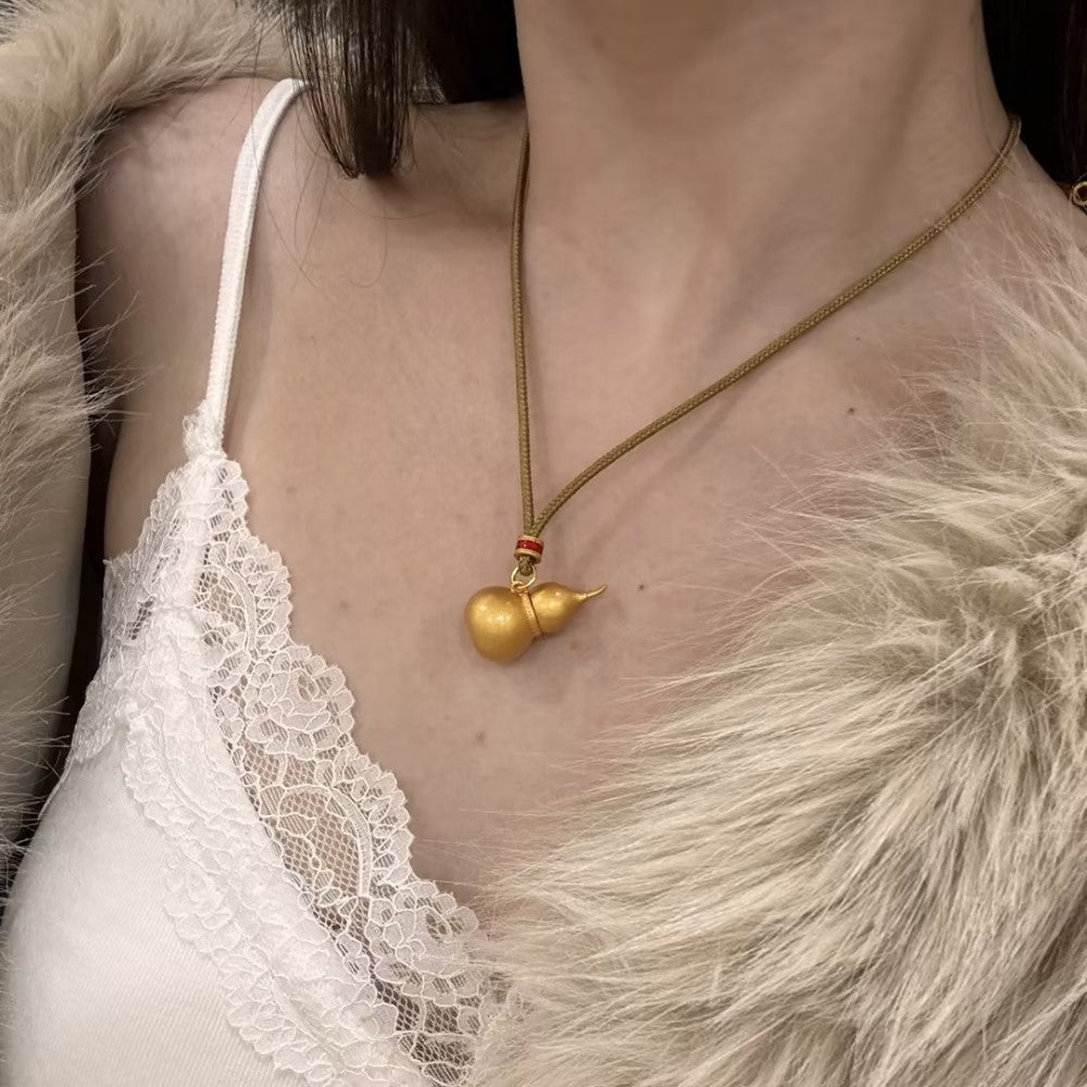 New Chinese Style 925 Silver Necklace Women's Simple Classic Ancient Craft