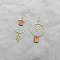 Leaves Wood Earing