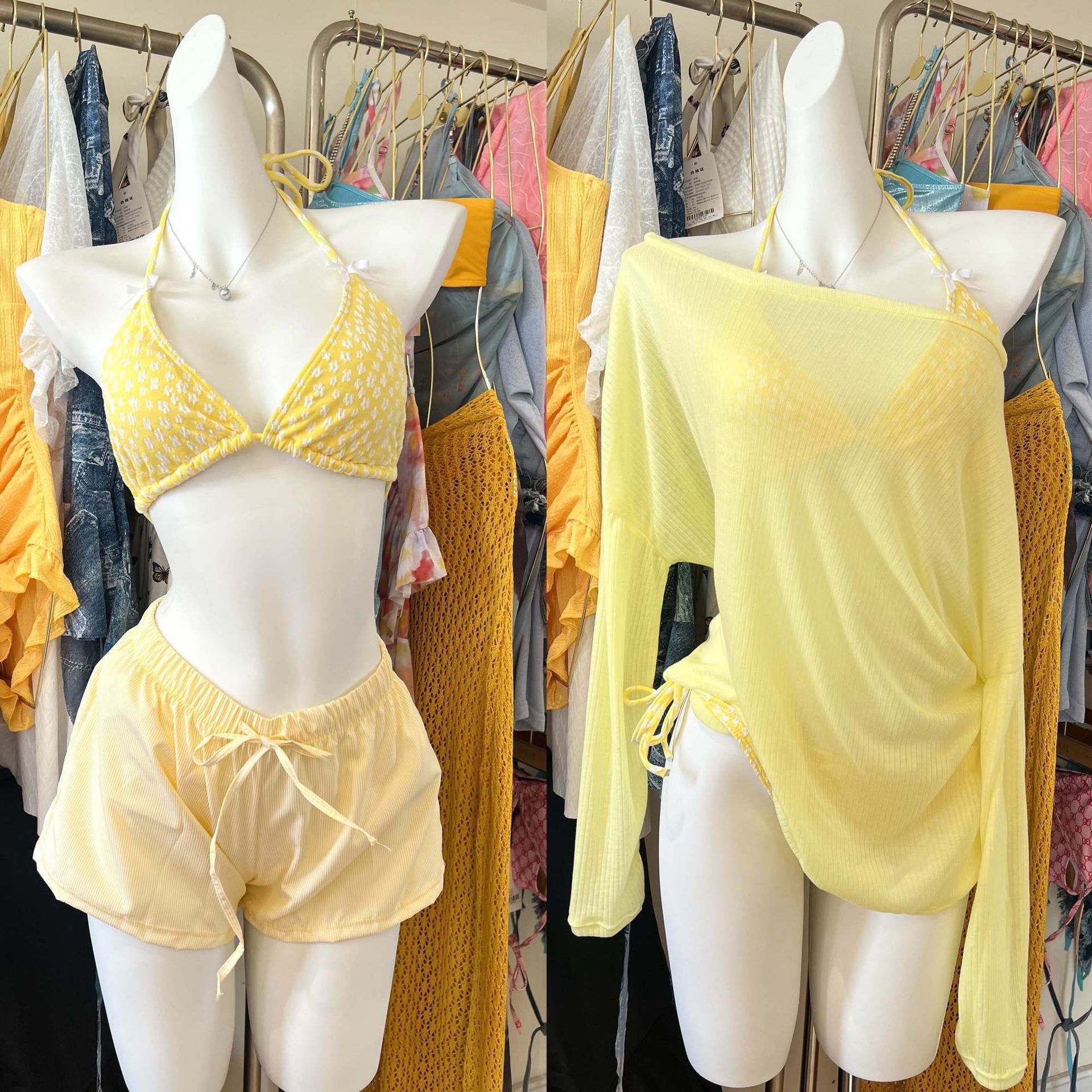 Wholesale Loose, Sun-protective, Modest Cover-up Bikini Sets