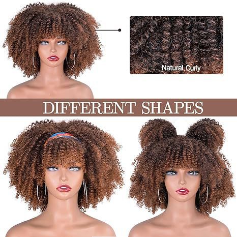 Womens Short Curly Wig