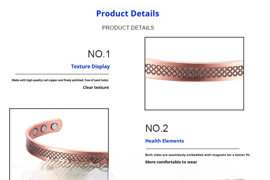 Simple And Stylish Purple Copper Bracelet For Women