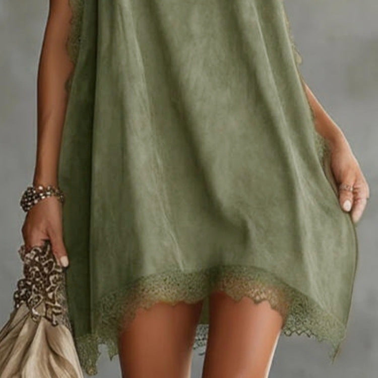 European And American-style High-neck Sleeveless