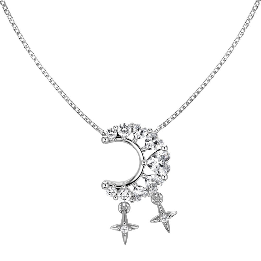 Necklace Moon Hollow Design XINGX Tassel Love Heart