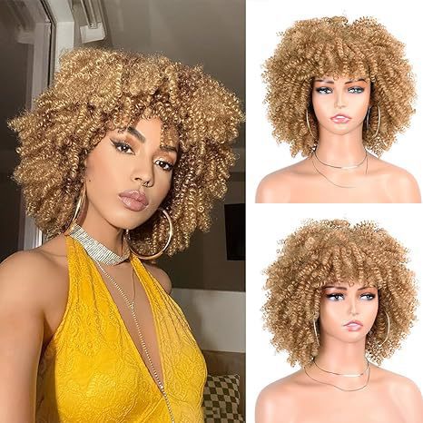 Womens Short Curly Wig
