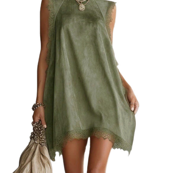 European And American-style High-neck Sleeveless