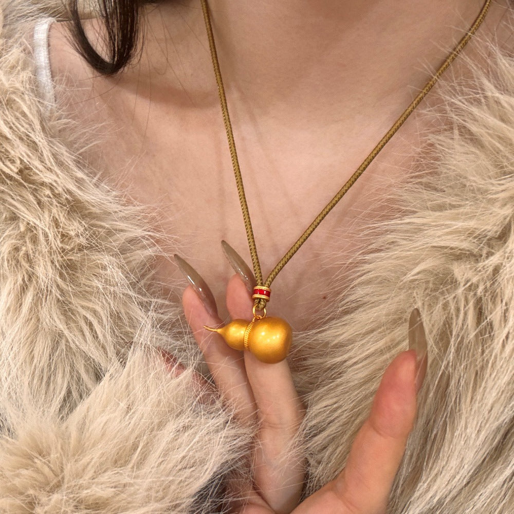New Chinese Style 925 Silver Necklace Women's Simple Classic Ancient Craft