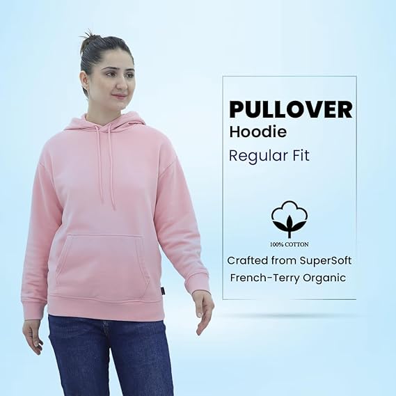 SoftSpun Hoodies for Women UK | 100% Cotton French Terry, Regular Fit Women's Hoodies