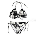 Wholesale explosion, black and white couples, three sets of split bikini wrap, hot springs swimming women's clothing