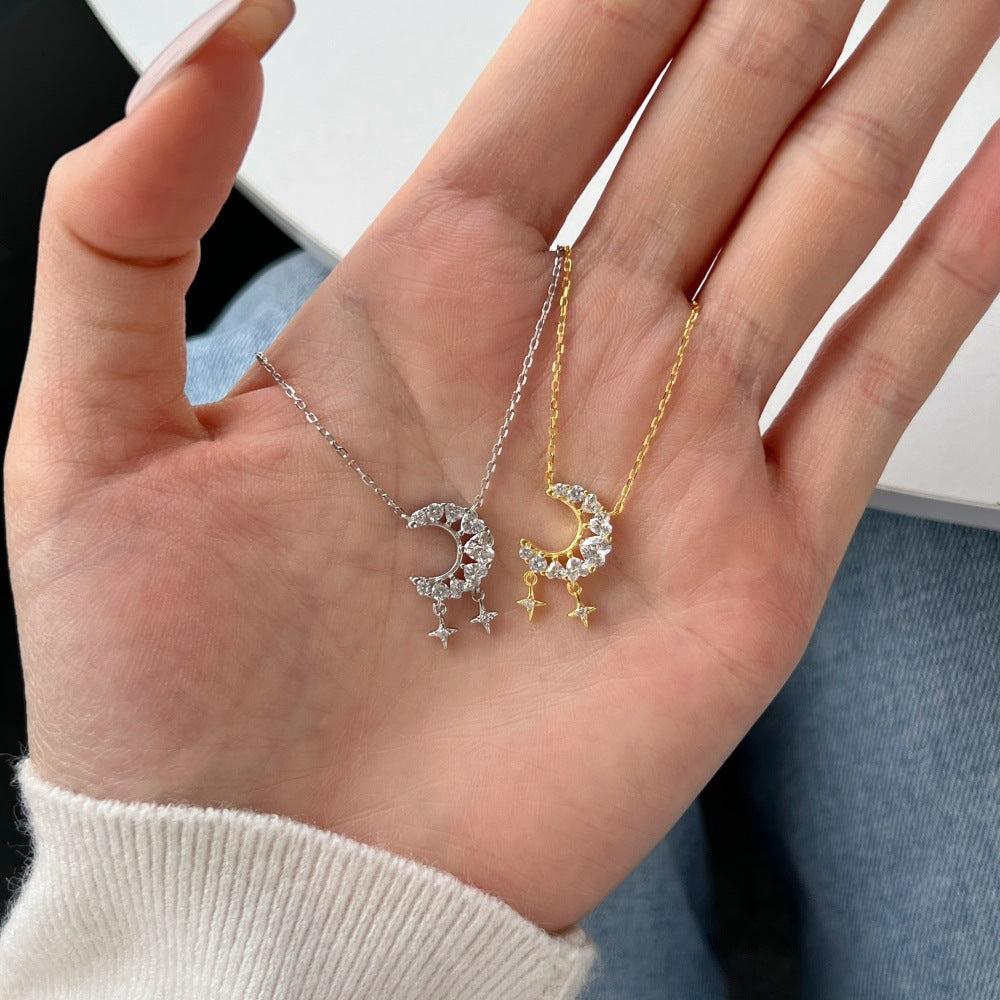 Necklace Moon Hollow Design XINGX Tassel Love Heart