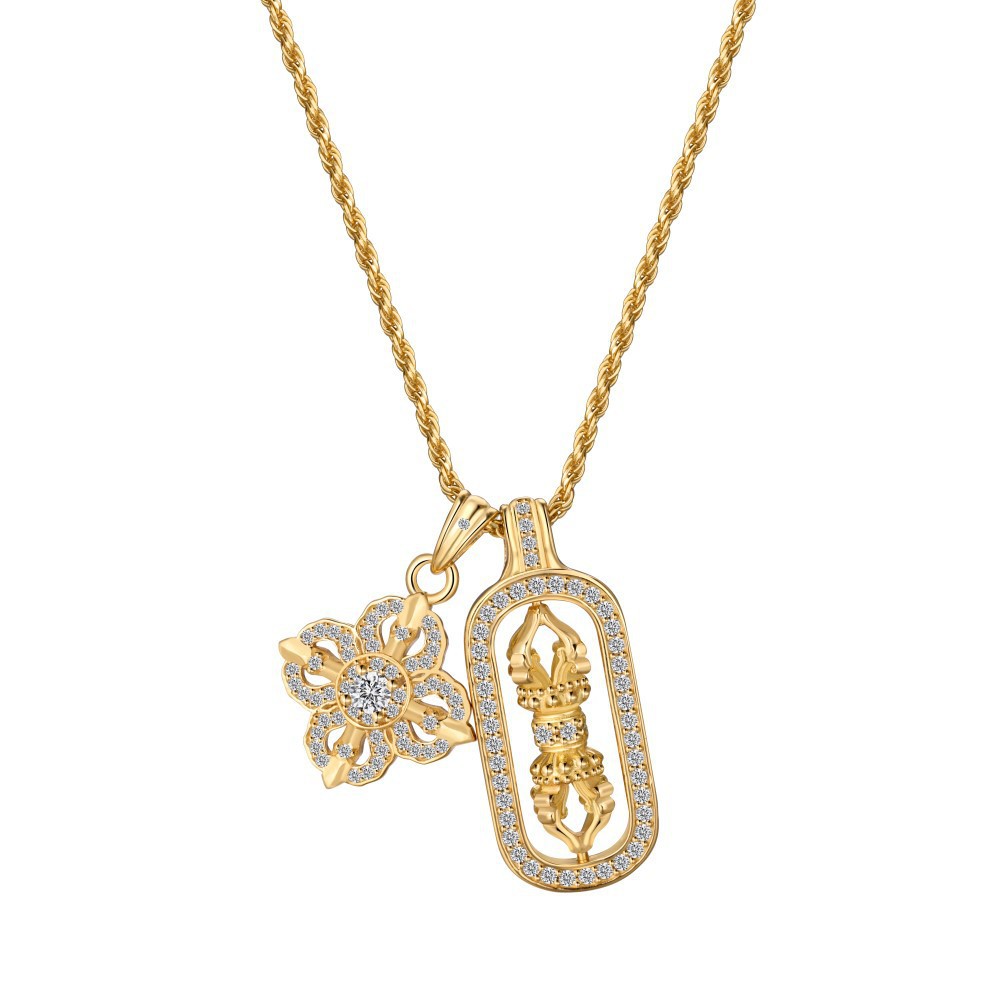 Women's Refined Grace Double Pendant Necklace