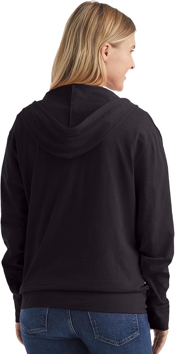 Hanes Women’s Slub Knit Hoodie, Women’s Zip-Front Hoodie, Women’s