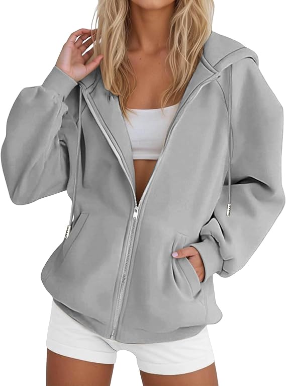 Yinguo Hoodies For Women UK Winter Jackets Oversized Hoodie Zip Up