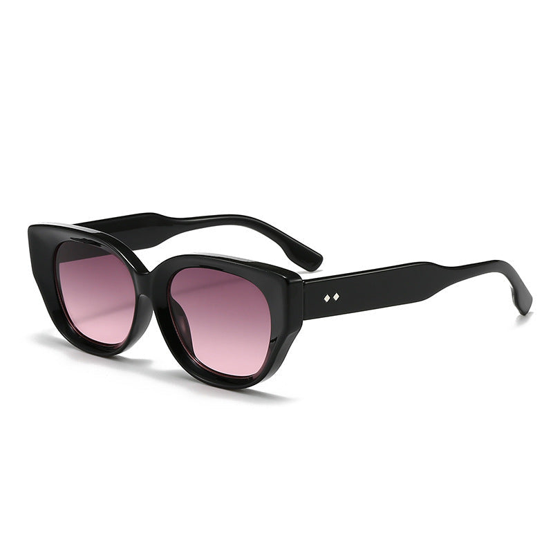 Leopard-Print Cat-Eye Sunglasses Womens UV-Protective Sun Glasses