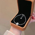 1Pc S999 Pure Silver Cat Eye Broken Bead Bracelet, Minimalist Elegant Style, Perfect For Daily Wear & Gifting