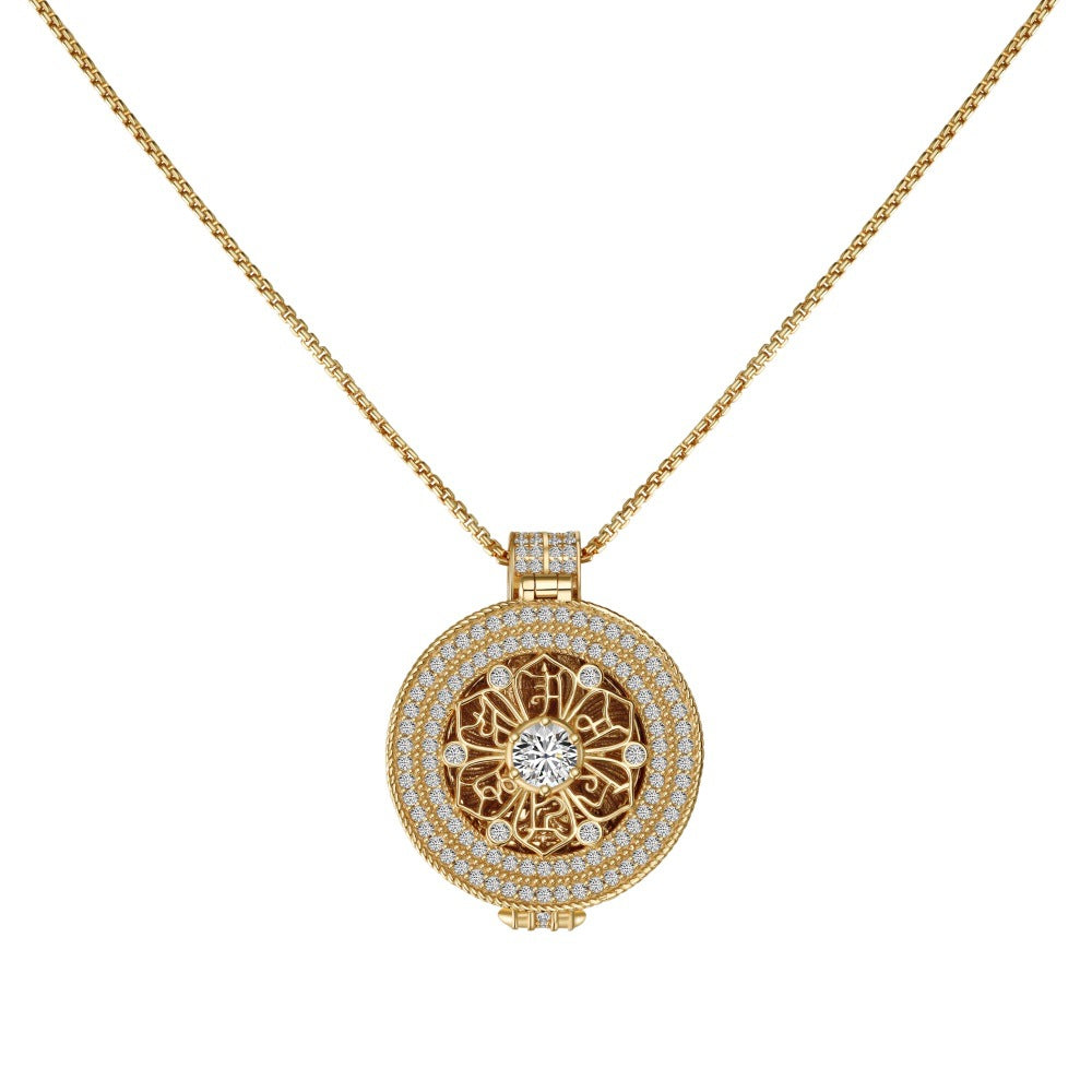Heavy Industry Ancient Chinese Compass Necklace