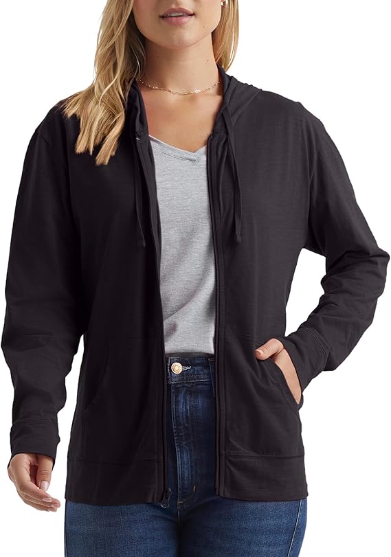 Hanes Women’s Slub Knit Hoodie, Women’s Zip-Front Hoodie, Women’s