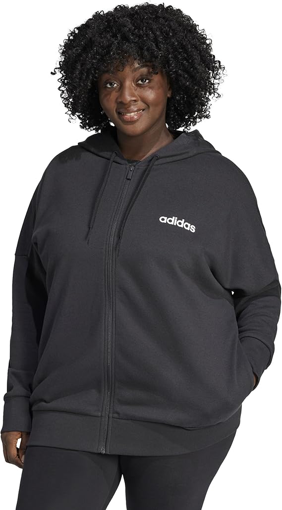 adidas Essentials Linear Full-Zip French Terry Hoodie
