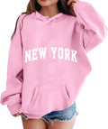New York Graphic Hoodies for Girls UK Fall Clothes Oversized Pullover
