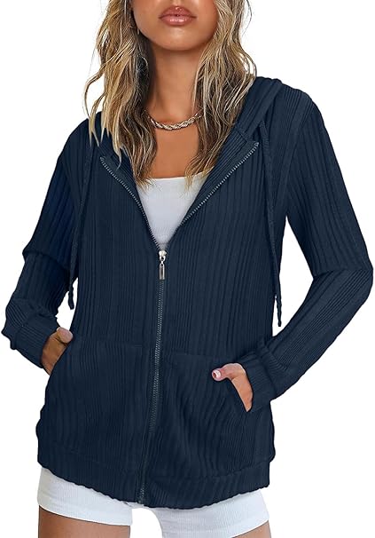 Flikity Womens Cardigans Zip Up Ladies Hoodies with Large Pockets