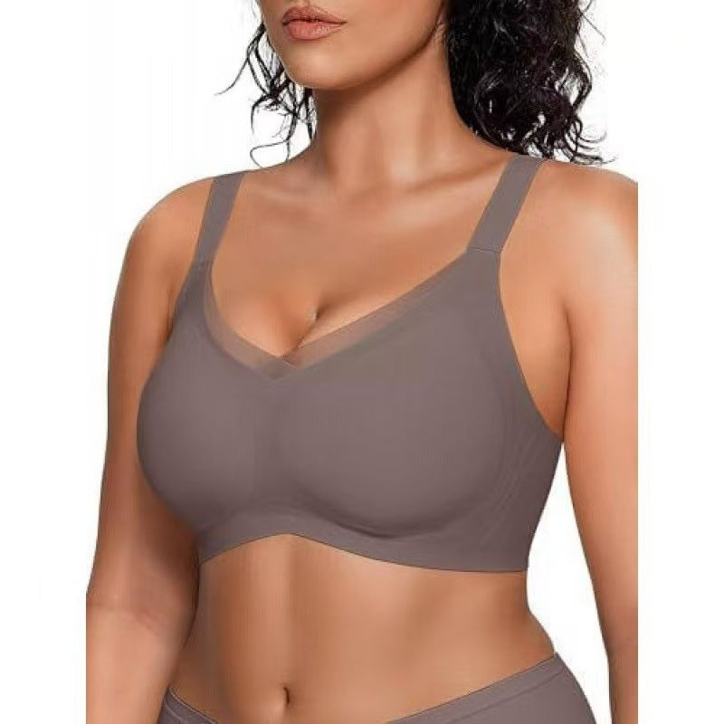 Cross-mesh Lingerie Womens Jelly-striped Bra Womens