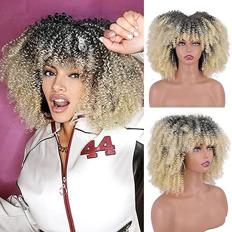 Womens Short Curly Wig