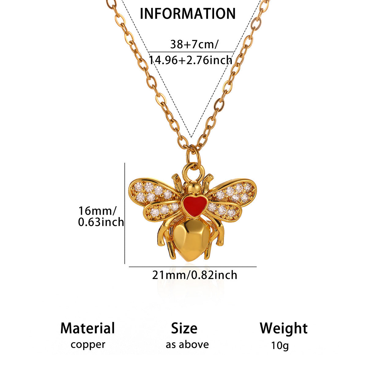 New Arrival Copper-Gilded Real Gold-Dipped Oil-Drop Spacer Bead Geometric Spider Pendant Necklace