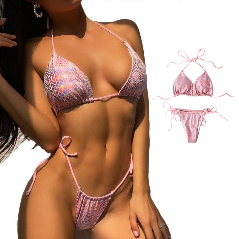 European And American Swimsuit Sexy Tight Solid Color