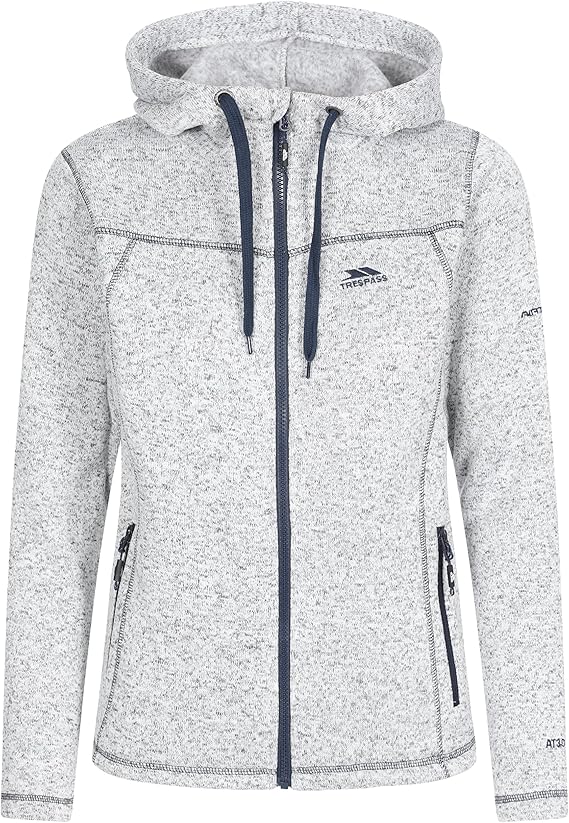 Trespass Womens Odelia Fleece Hoodie Jacket–Full Zip, Long