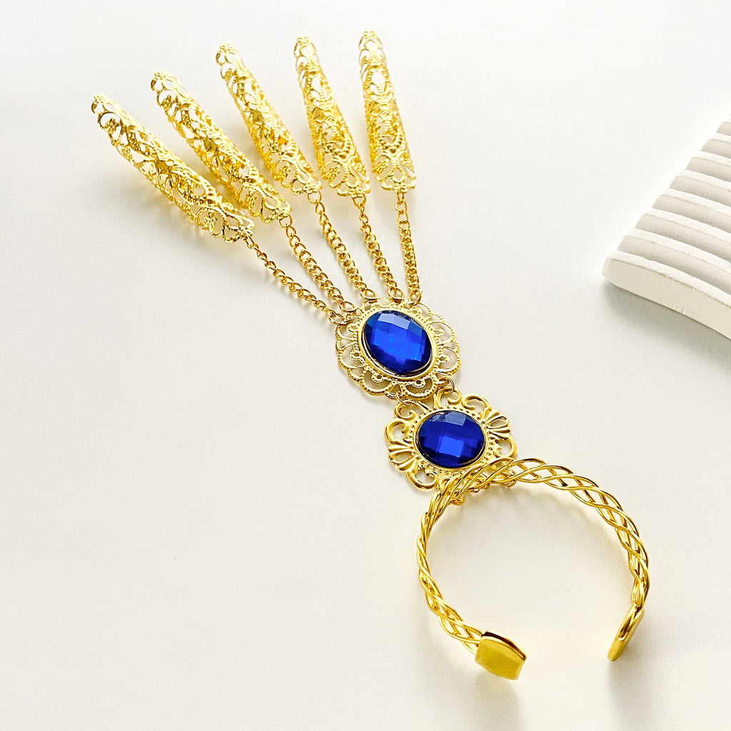 Ethnic Indian Belly Dance Nail Accessories  Golden Performance Props For Women