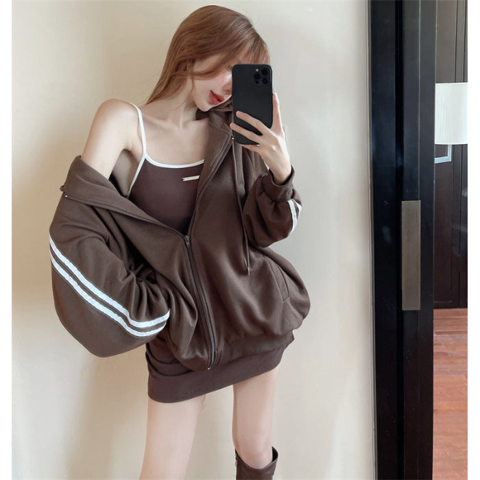 Women's Sleeveless Dress And Coat Two-Piece Set