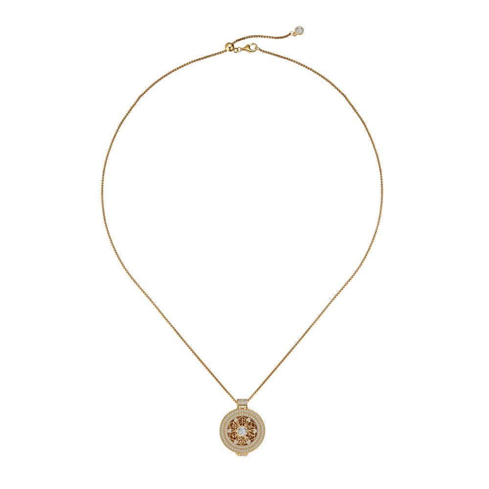 Heavy Industry Ancient Chinese Compass Necklace
