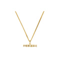 Gold And Silver Double T-shaped Horizontal Necklace