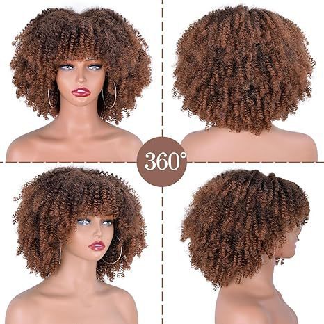 Womens Short Curly Wig