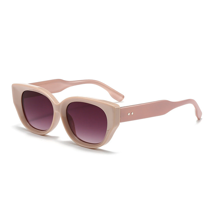 Leopard-Print Cat-Eye Sunglasses Womens UV-Protective Sun Glasses