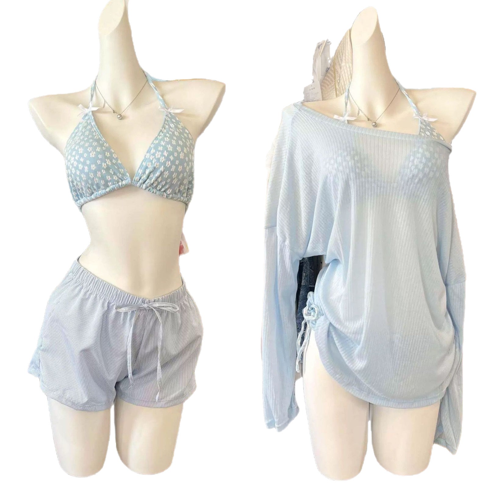 Wholesale Loose, Sun-protective, Modest Cover-up Bikini Sets
