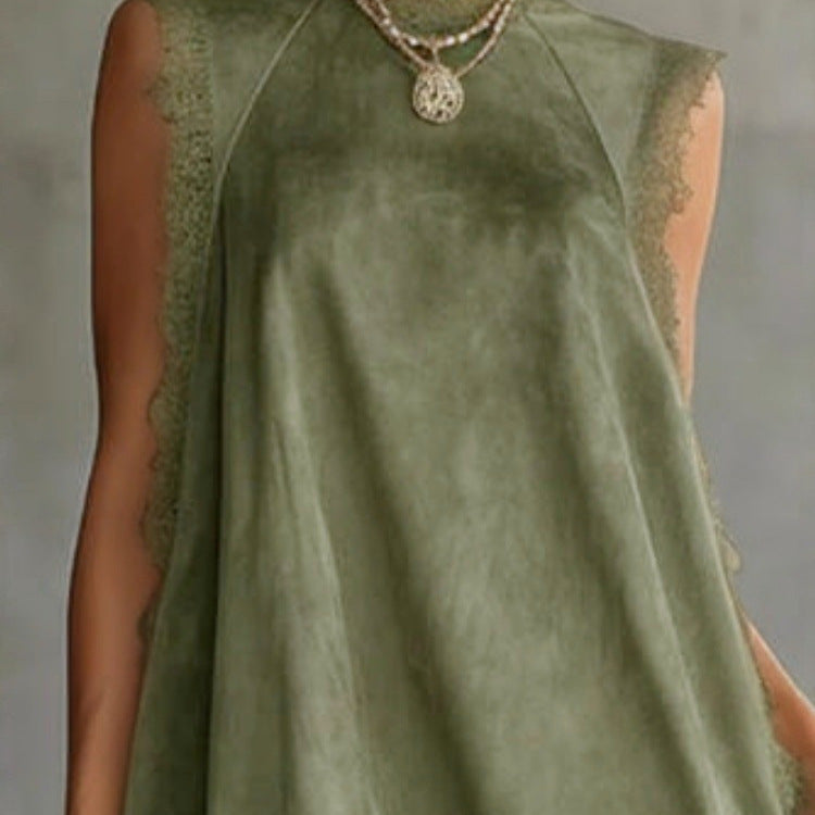 European And American-style High-neck Sleeveless