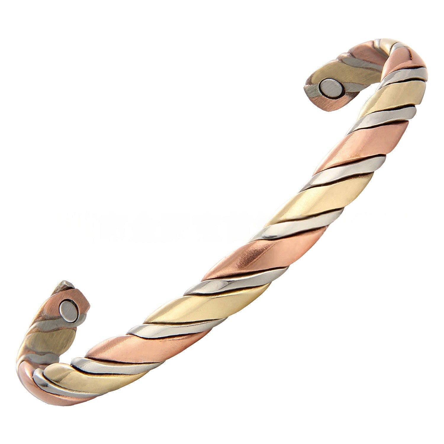 Red Copper Three-Color Twisted Wire Bracelet