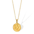 New Copper Zircon Gold-Plated Pendant Necklace