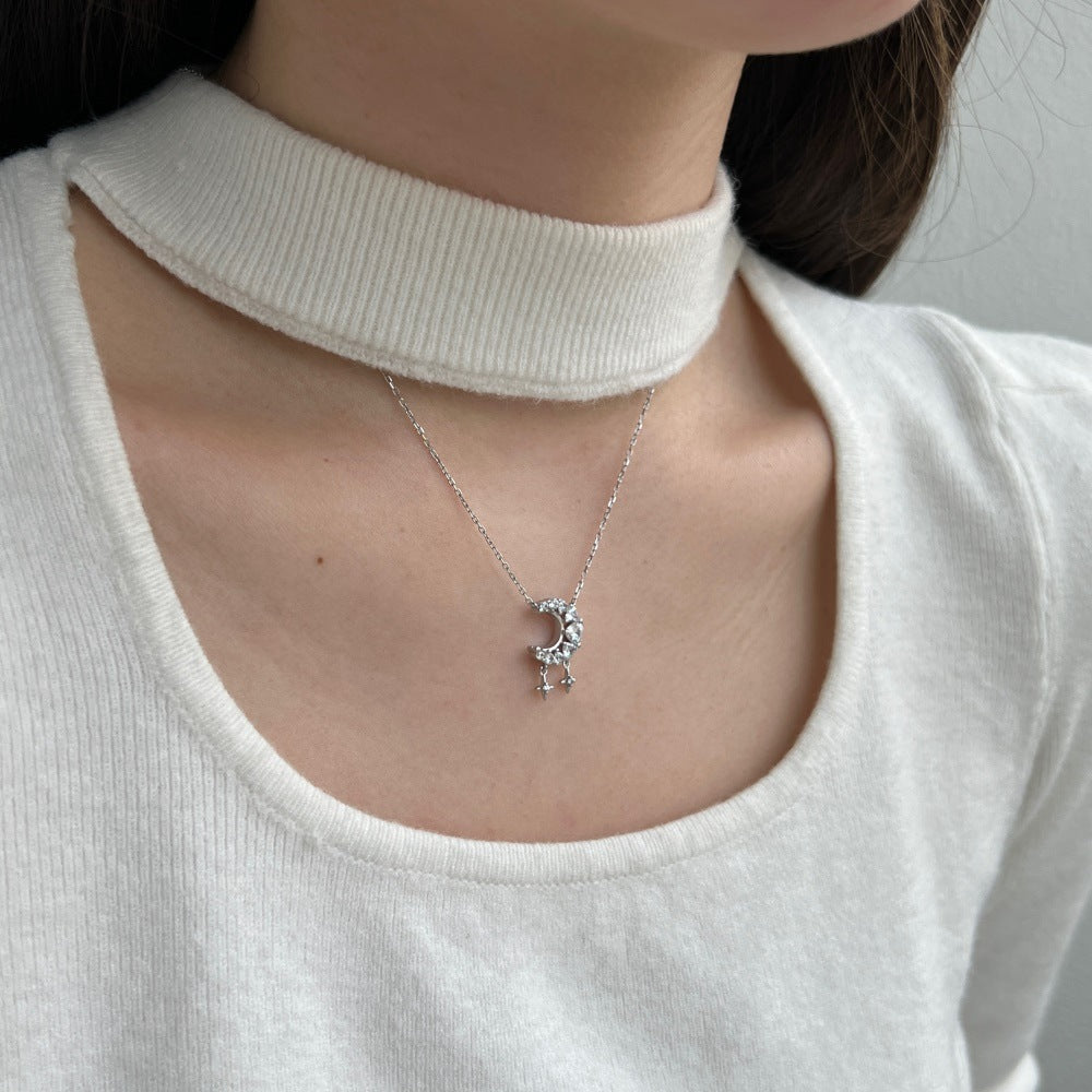 Necklace Moon Hollow Design XINGX Tassel Love Heart