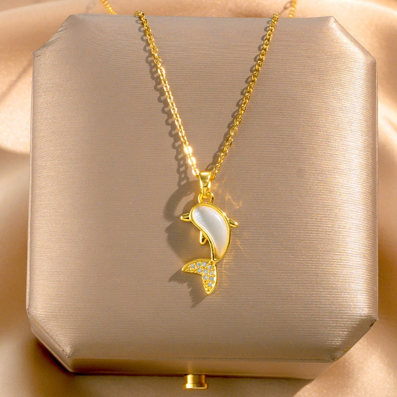 Womens Minimalist Trendy Necklace Delicate Womens Necklace