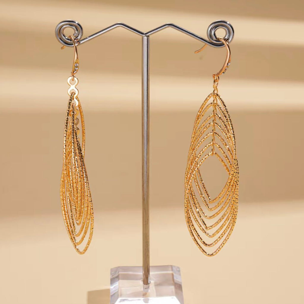 Fine Silver Layered Teardrop Dangle Earrings - Hypoallergenic Lightweight Openwork Filigree Drop Earrings For Women, Elegant Statement Jewelry For Daily & Party